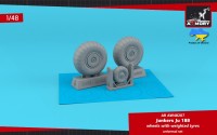 Armory ARAW48207 Junkers Ju-188A-1 Racher/Racher late wheels with weighted tires and paint masks 1/48