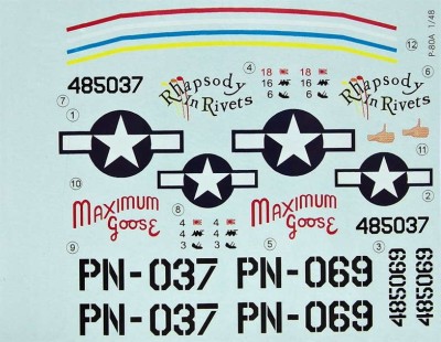 LF Model C4896 Decals P-80A Shooting Star over USA (HOBBYB) 1/48