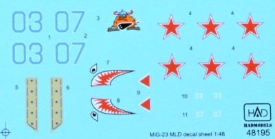 HAD 48195 Decal MiG-23 MLD 'Agressor' 1/48
