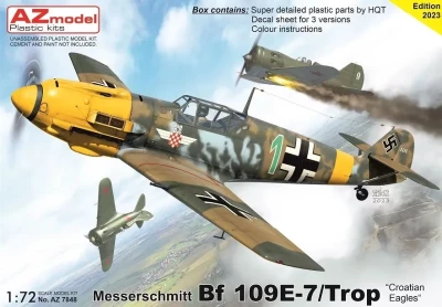 Az Model 78048 Messerschmitt Bf 109E-7/Trop (3x camo) 1/72