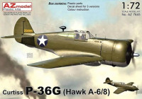 Az Model 76045 Curtiss P-36G (Hawk A-6/8) - 3x camo 1/72