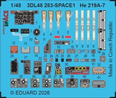 Eduard 3DL48283 He 219A-7 SPACE (TAM) 1/48