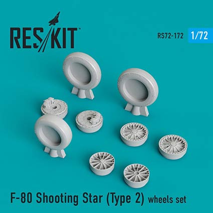 Reskit RS72-0172 F-80 Shooting Star (Type 2) wheels (AIRF/SWD) 1/72