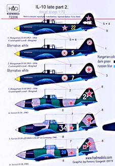 HAD 72206 Decal IL-10 late (6x camo) Part 2 1/72