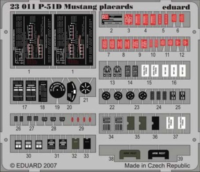 Eduard 23011 P-51D placards S.A. 1/24 TRU