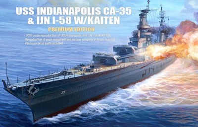 Academy 14113 U.S.S. CA-35 INDIANAPOLIS &quot;PREMIUM EDITION&quot; :LE 1/350