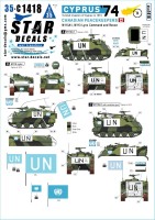 Star Decals 35-C1418 Cyprus 1974 # 3. Canadian Peacekeepers. M113A1 and M113 Lynx. Turkish invasion in summer 1974 1/35