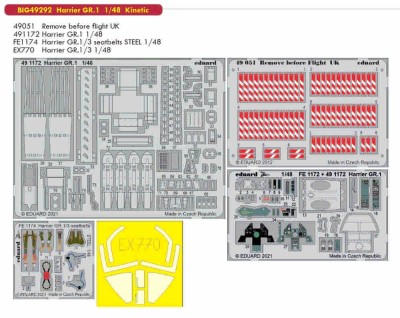 Eduard BIG49292 Harrier GR.1 (KIN) 1/48