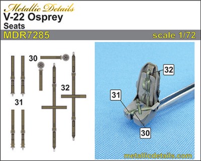 Metallic Details MDR7285 Bell V-22 Osprey Seats 3d-printed  1/72