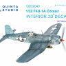 Quinta studio QD32040 3D Декаль интерьера кабины F4U-1A Corsair (для модели Tamiya) 1/32