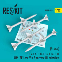 Reskit RS32-0323 AIM-7F Low Vis Sparrow III missiles (4 pcs.) 1/32