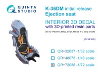 Quinta Studio QR+72038 Катапультное кресло К-36ДМ (первых выпусков) (для Су-17/22, Су-24, первых МиГ-29 9-12) (Для всех моделей) 1/72