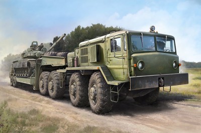 Trumpeter 07195 Тягач МАЗ 537Г с полуприцепом 5245Г 1/72