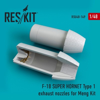 Reskit RSU48-0149 F-18 SUPER HORNET Type 1 exh.nozzles (MENG) 1/48