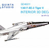 Quinta studio QD48211 F-5E-3 Tiger II (AFV Club) 3D Декаль интерьера кабины 1/48