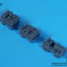 Black Dog A44001 Airport tow truck + baggage carts (3D-Printed) 1/144