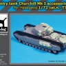 Black Dog T72171 Infantry tank Churchil Mk.I accessories set	(designed to be used with Hasegawa kits) 1/72