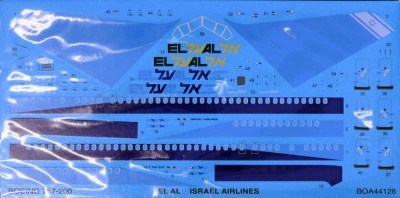 BOA Decals 44126 B-757-200 EL AL older livery (ZVE) 1/144