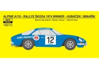 Reji Model 18010 Decal Renault Alpine A110 Rally Skoda 1974 1/18