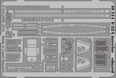 Eduard 49514 F-22A interior S.A.