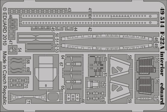 Eduard 49514 F-22A interior S.A.