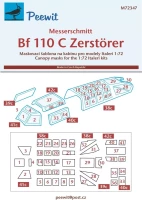 Peewit M72347 Canopy mask Bf 110C Zerst?rer (ITAL) 1/72
