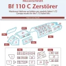 Peewit M72347 Canopy mask Bf 110C Zerst?rer (ITAL) 1/72