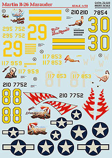 Print Scale 72-325 B-26 Marauder - part 2 (wet decals) 1/72