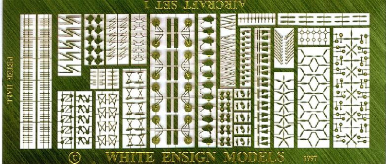 White Ensign Models PE 4501 FIXED-WING AIRCRAFT PARTS (for 1/400 to 1/500 scale aircraft!) 1/450