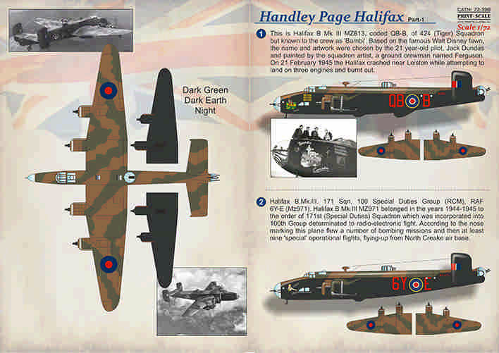 Print Scale 72-398 Handley Page Halifax Part 1 1/72
