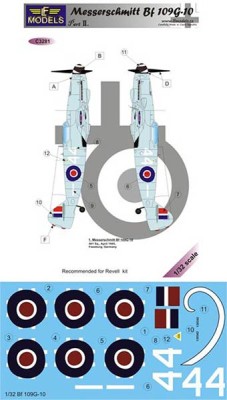 Lf Model C3281 Decals Messerschmitt Bf 109G-10 - Part 2 1/32