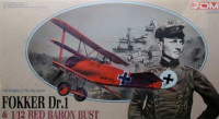 Dragon 5903 1/48 Knights of the Sky Collection Fokker Dr. I & 1/2 Red Baron Bust (resin)