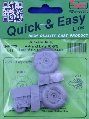 CMK Q48279 Ju 88 A-4 and later - Main&amp;Tail wheels (REV) 1/48
