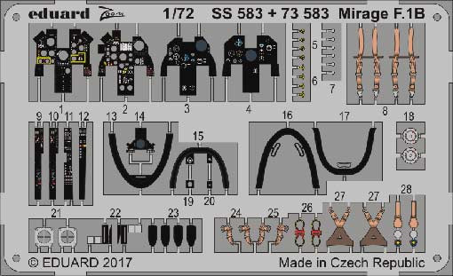 Eduard SS583 Mirage F.1B 1/72