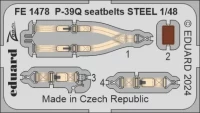 Eduard FE1478 P-39Q seatbelts STEEL (ARMA H.) 1/48