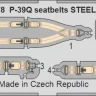 Eduard FE1478 P-39Q seatbelts STEEL (ARMA H.) 1/48