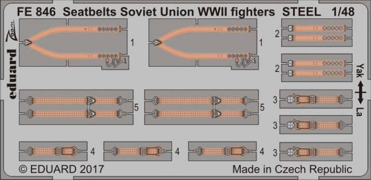 Eduard FE846 Seatbelts Soviet Union WW2 fighters STEEL 1/48 1/48