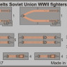 Eduard FE846 Seatbelts Soviet Union WW2 fighters STEEL 1/48 1/48