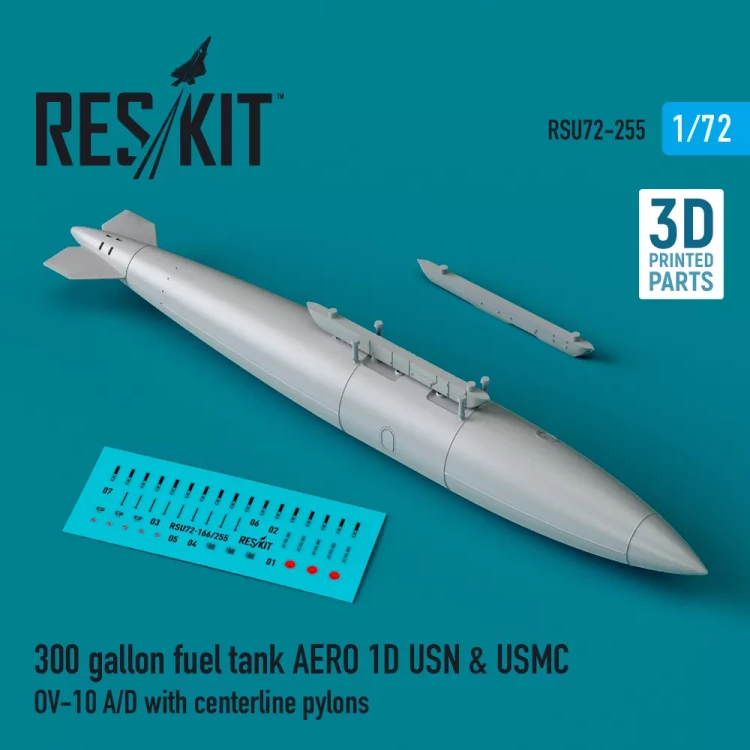 Reskit U72255 300 gallon fuel tank AERO 1D USN&USMC 1/72