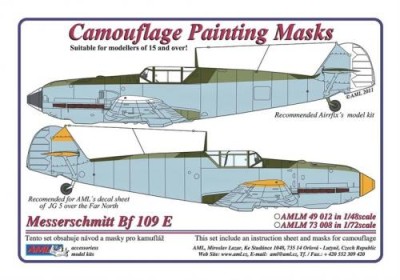 AML AMLM49012 Mask Messerschmitt Bf 109E 1/48