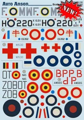 Print Scale 72-156 Avro Anson Wet decal 1/72
