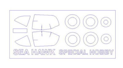 KV Models 72588 Hawker Sea Hawk + маски на диски и колеса SPECIAL HOBBY 1/72