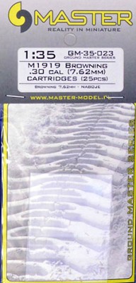 Master GM-35-023 1/35 M1919 Browning .30 cal cartridges (25 pcs.)