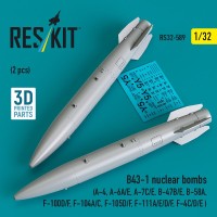 Reskit 32589 B43-1 nuclear bombs (2 pcs.) 1/32