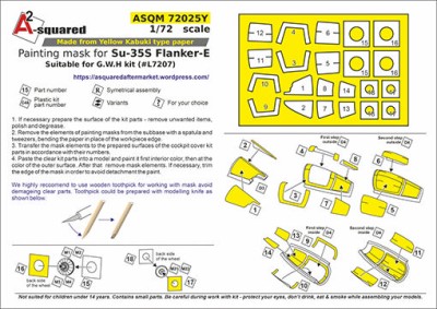 A-Squared AASQM72025Y Sukhoi Su-35S Flanker-E Die 1/72