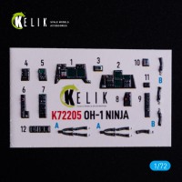 Reskit K72205 OH-1 NINJA - interior 3D (AOSHIMA) 1/72