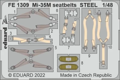 Eduard FE1309 Mi-35M seatbelts STEEL (ZVE) 1/48