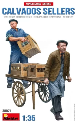 Miniart 38071 Calvados Sellers (2 fig. &amp; crates) 1/35