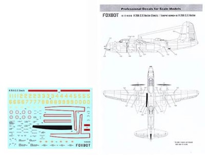 Foxbot Decals FBOT48010 Douglas A-20B/A-20C/A-20G Boston Stencils 1/48