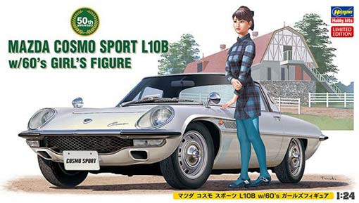 Hasegawa 52168 Автомобиль MAZDA COSMO SPORT L10B w/GIRL'S FIGURE (HASEGAWA) 1/24